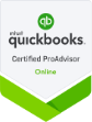An image of the Intuit Quickbooks Certified ProAdvisor Online metal.